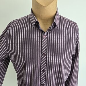 ☮️JOHN LENNON Long-Sleeve Dress Shirt in Plum